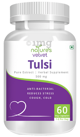 Nature's Velvet Tulsi Pure Extract 500mg Capsule