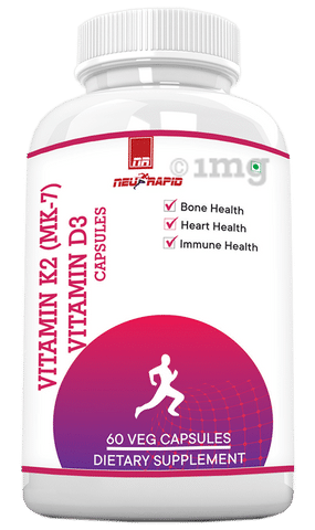 NeuRapid Vitamin K2 (MK 7) Vitamin D3 Veg Capsule