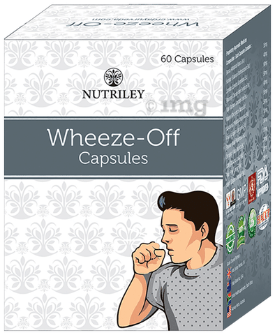 Nutriley CRD Ayurveda Wheeze-Off Cough and Cold Care 500mg Capsule