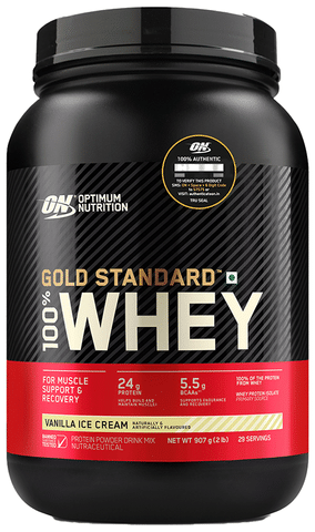 Optimum Nutrition (ON) Gold Standard 100% Whey Protein Isolate Powder Vanilla Icecream