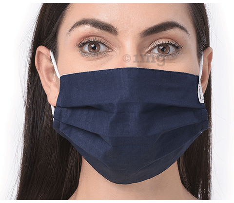 OrchidPlus 6 Ply Protect Face Mask Universal Navy Blue