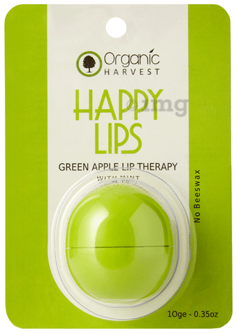 Organic Harvest Happy Lips Color Lip Balm Green Apple