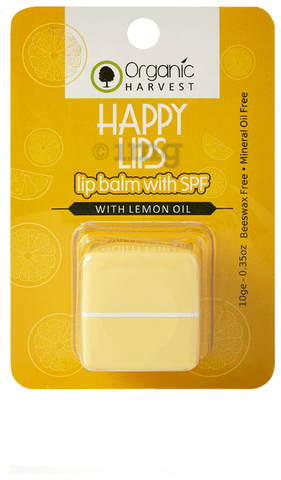 Organic Harvest Happy Lips Color Lip Balm Lemon with SPF
