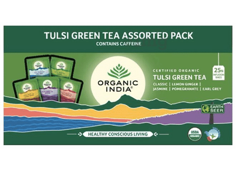 Organic India Tulsi Green Tea Assorted