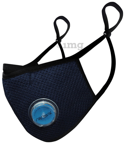 Oromask O1 Plus+ 6 Layer Protection Mask with Respiratory Valve Blue