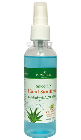 Petal Herbs Ayurveda Smooth X Hand Sanitizer Spray Enriched with Aloe Vera