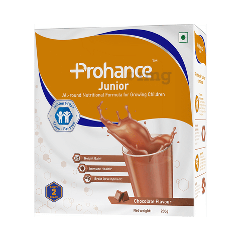 Prohance Junior Complete Nutritional Drink Powder for Kids Growth & Immunity Refill Chocolate