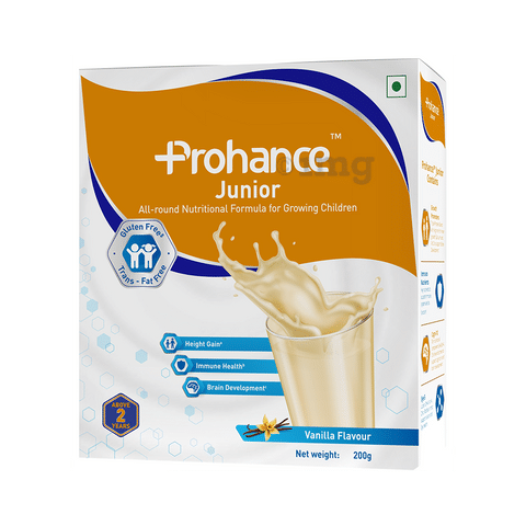 Prohance Junior Complete Nutritional Drink Powder for Kids Growth & Immunity Refill Vanilla