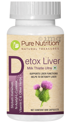 Pure Nutrition Detox Liver Milk Thistle Ultra Veg Capsule