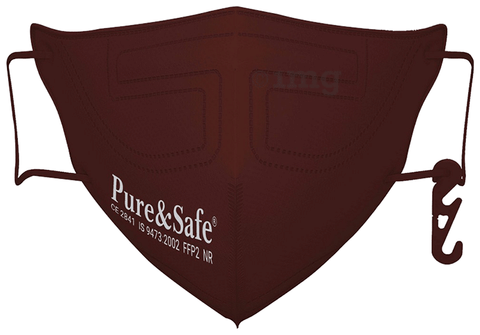 Pure & Safe Fusion Flo 5 Layer Filteration N95 Mask Brown
