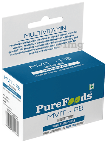 PureFoods Mixed Fruit Multivitamin Gummies with Prebiotics