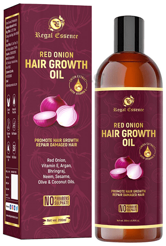 Buy Regal Essence Red Onion Hair Oil for Hair Fall Control & Regrowth  Online, View Uses, Review, Price, Composition | SecondMedic