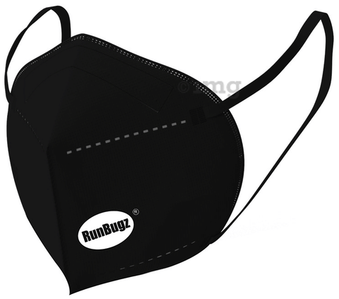 Runbugz Black N95 Disposable Mask for Adults