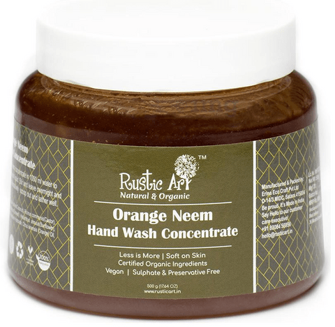 Rustic Art Organic Orange Neem Hand Wash Concentrate