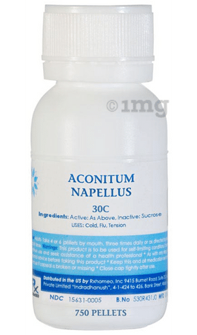 Rxhomeo Aconitum Napellus 30C Pellets