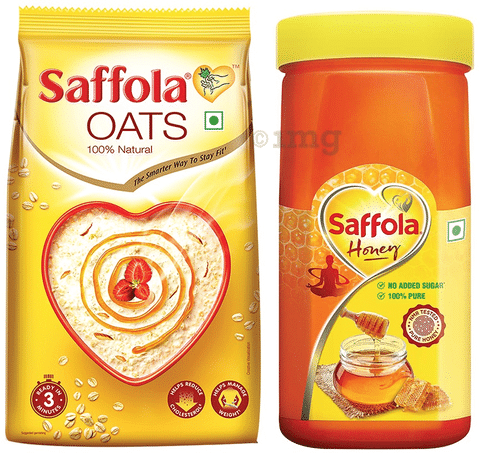 Saffola Combo Pack of Honey 500gm and Saffola Oats 1kg with 400gm Free