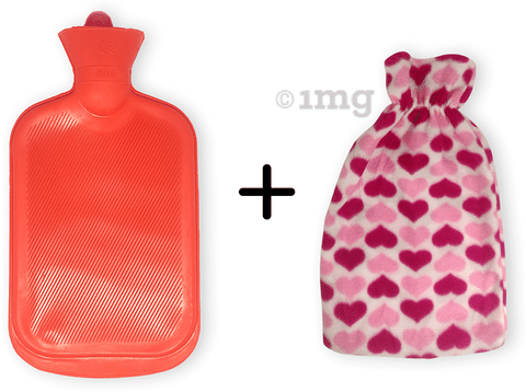 Sahyog Wellness Red Hot Water Bottle/Bag with Cover-Cover Color May Vary