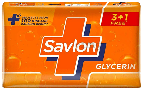 Savlon Glycerin Soap 125gm Each (Buy 3 Get 1 Free)