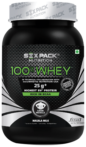 Sixpack Nutrition 100% Whey Protein Powder Masala Milk