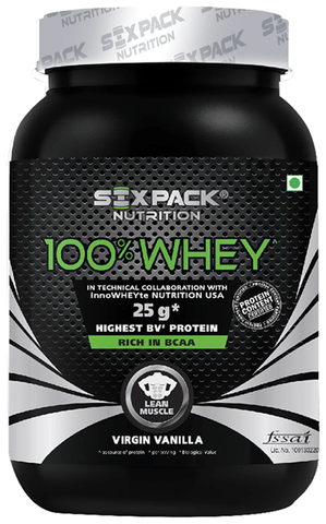 Sixpack Nutrition 100% Whey Protein Powder Virgin Vanilla