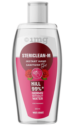 Stericlean-M Instant Hand Sanitizer Gel (200ml Each) Rose Fragrance