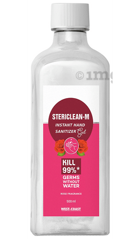Stericlean-M Rose Fragrance Instant Hand Sanitizer Gel (500ml Each)