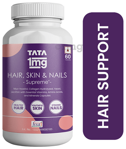 Tata 1mg Hair, Skin & Nails Supreme Collagen, Biotin, Zinc, Iron and Vitamin B Capsule