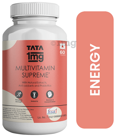 Tata 1mg Multivitamin Supreme, Zinc, Calcium and Vitamin D Immunity Booster Capsule