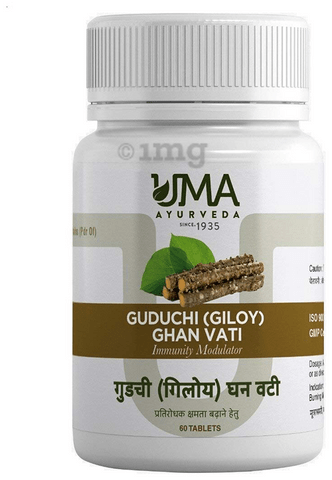 Uma Ayurveda Guduchi (Giloy) Ghan Vati Immunity Modulator