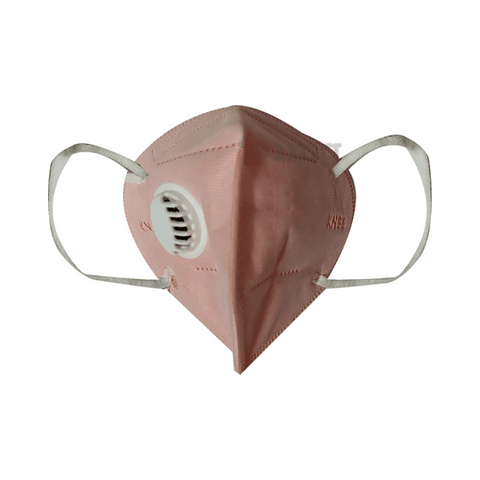 V-Cure KN95 Mask with Valve Peach