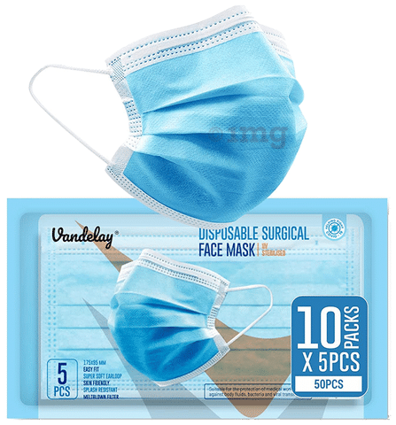 Vandelay 3 Ply Disposable Surgical Face Mask