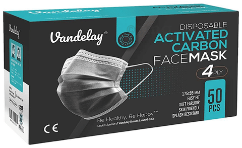 Vandelay 4 Ply Disposable Surgical Face Mask Grey