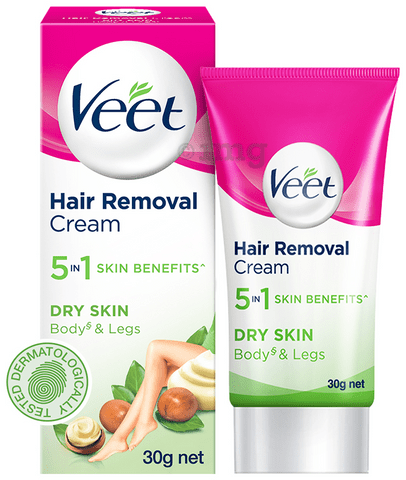 Veet 5 in 1 Skin Benefits Hair Removal Cream for Women Dry Skin