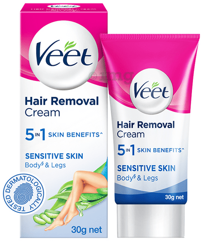 Veet 5 in 1 Skin Benefits Hair Removal Cream for Women Sensitive Skin