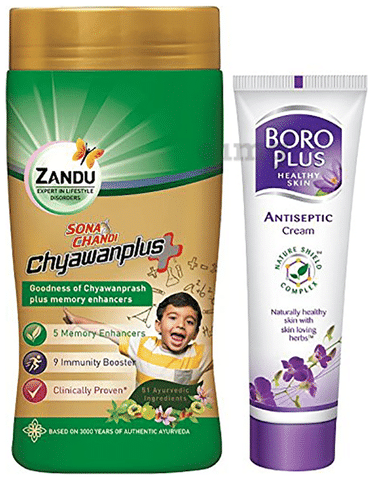 Zandu Sona Chandi Chyawanplus with Boro Plus Free