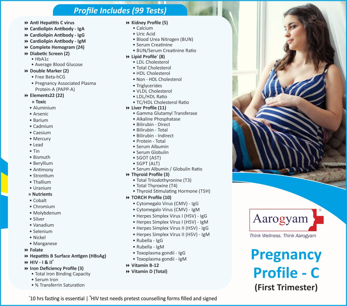 PREGNANCY PROFILE - C (FIRST TRIMESTER)